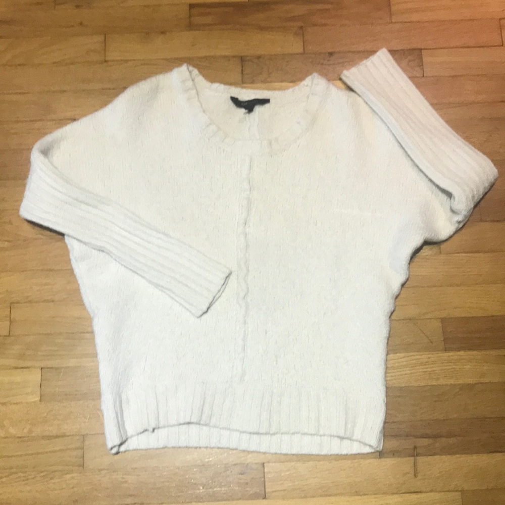 BCBG MAXAZRIA Creme Wool Sweater, Size M